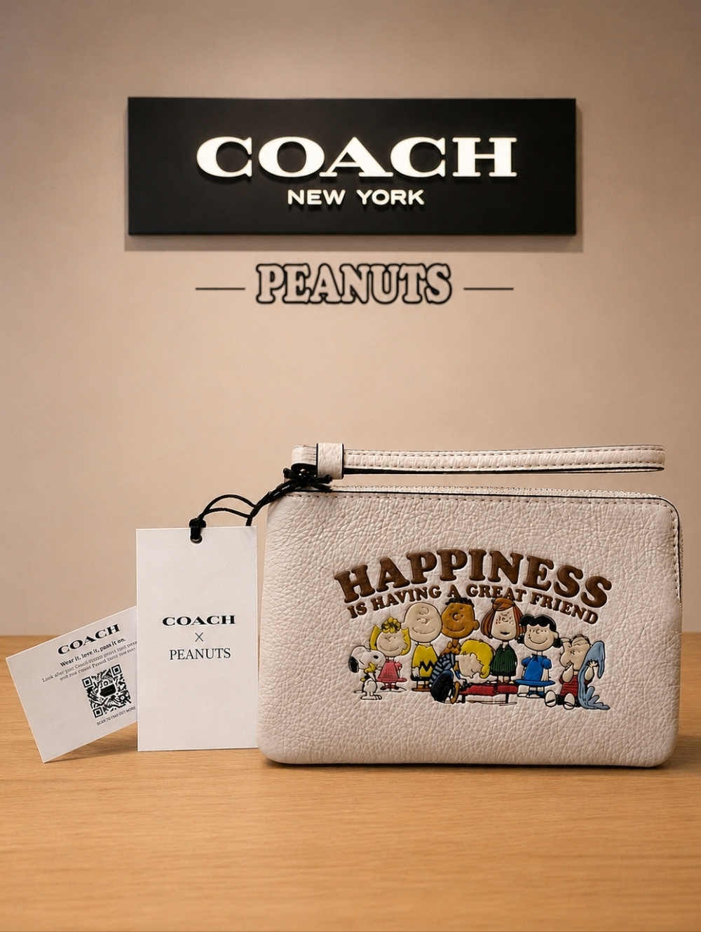 Coach x Peanuts Leather Wristlet